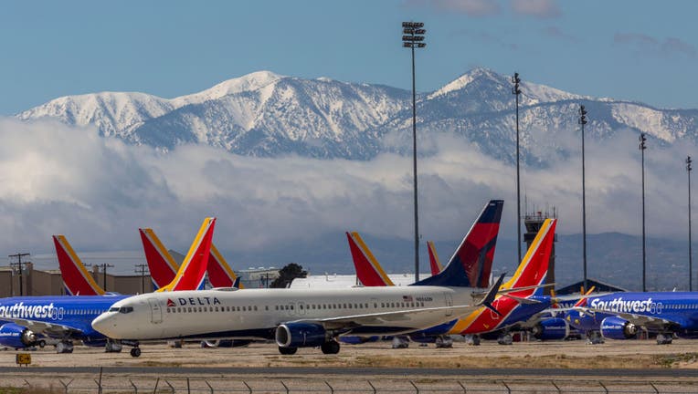 be5d9fcb-Airlines Park Planes In Southern California Due To Coronavirus Slowdown