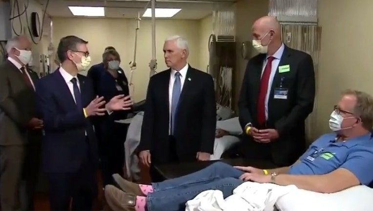 VP Pence doesn't wear mask at Mayo Clinic