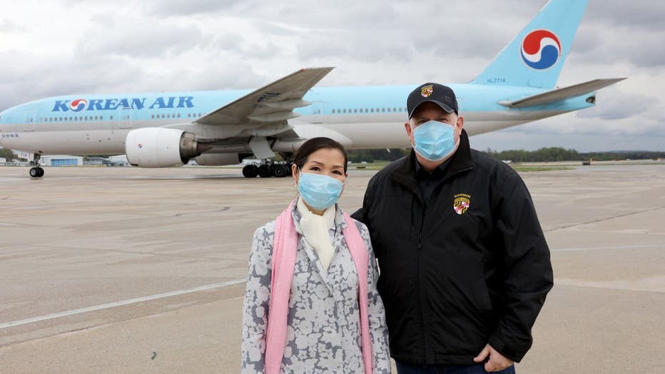 Maryland Gov. Larry Hogan and first lady Yumi Hogan