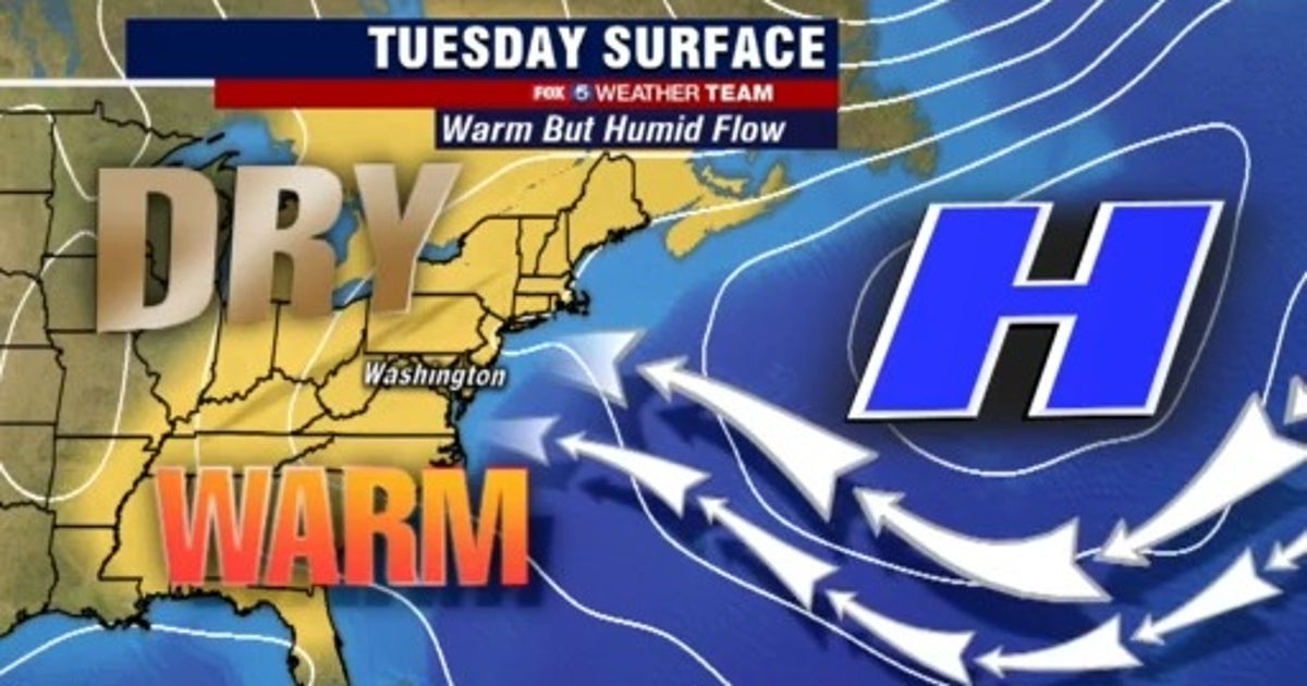 Dry, warm and humid Tuesday with highs near 80 degrees | FOX 5 DC