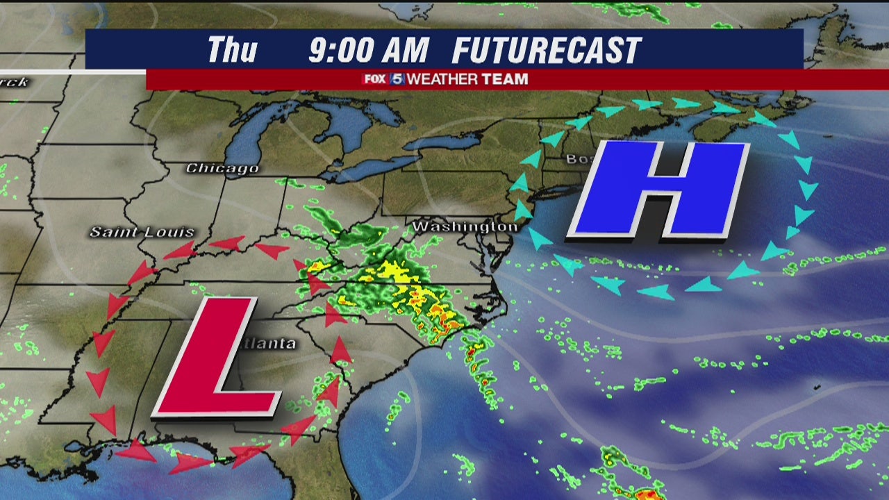 FOX 5 Weather forecast for Thursday, May 21