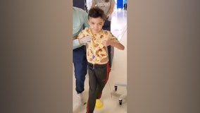 8-year-old takes first steps after 12-hour brain tumor removal surgery
