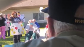 WWII veteran sees wife of 72 years after being separated for 2 months by pandemic