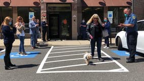 Che-Che the dog, who lost both owners to COVID-19, cheered by shelter staff after finding new home