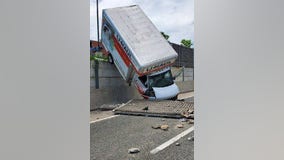 Oops! U-Haul driver crashes on Beltway ramp