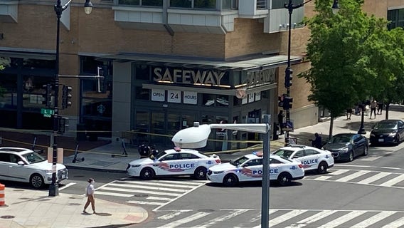 DC police rope off Northwest grocery store entrance after stabbing
