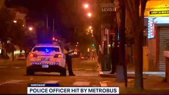 Officer involved in foot chase struck by Metrobus in Northeast DC, police say