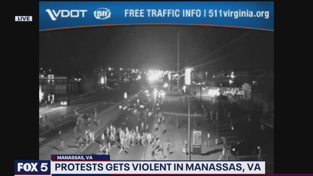 ‘Unruly crowd’ hurls rocks, bricks at police in Manassas; 2 officers injured