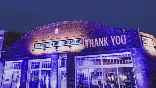 One business owner behind several blue lights tributes in Loudoun County