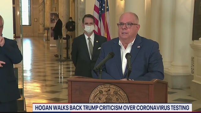 Maryland Gov. Hogan walks back Trump criticism over coronavirus testing, says White House doing 'good job stepping up'
