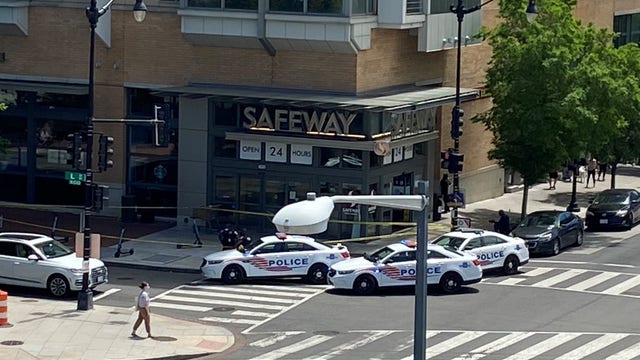 DC police rope off Northwest grocery store entrance after stabbing