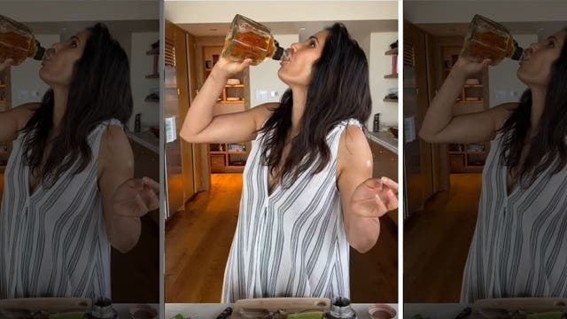 'Top Chef' star Padma Lakshmi chugs tequila upon learning kid's school closed for year
