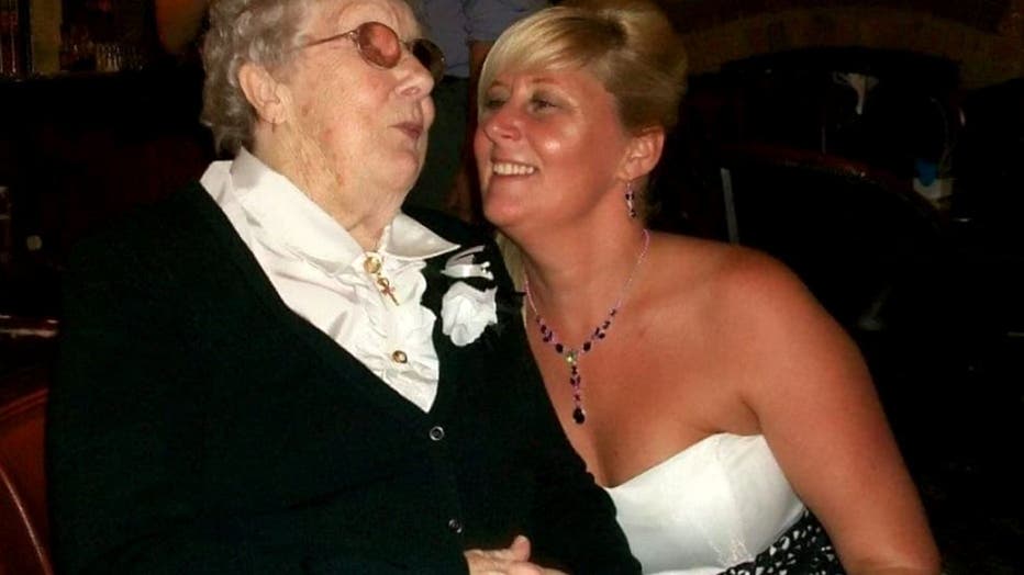 Rose Heeley with her granddaughter, Tracey Appleyard, 49. 