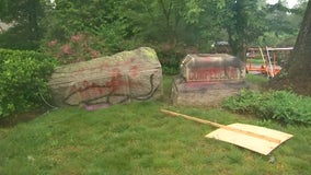 Confederate memorial at Silver Spring church toppled over