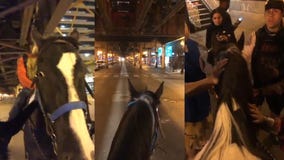 Man rides through Chicago on horseback to spread positivity and 'keep the peace' amid protests