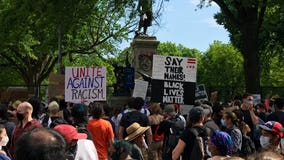 Large crowds of protesters persist despite DC curfew