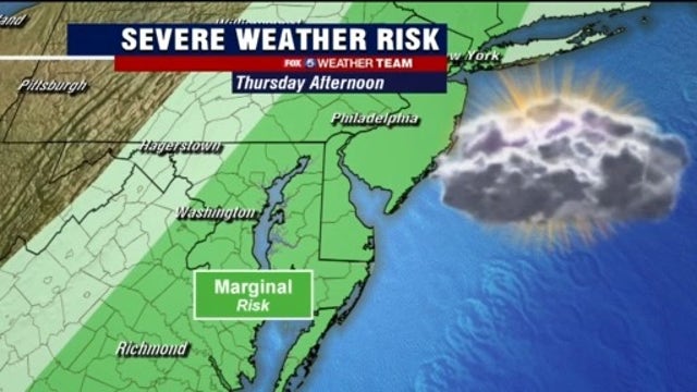 Hot, humid Thursday with possible severe weather this afternoon