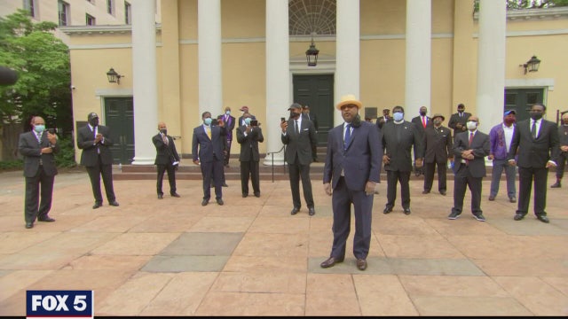 Protesters, clergy blast President Trump for visit to National Shrine, march to St. John’s