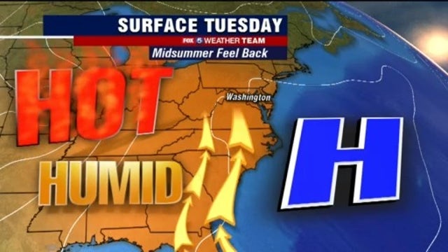 Heat, humidity return Tuesday with highs in the 90s