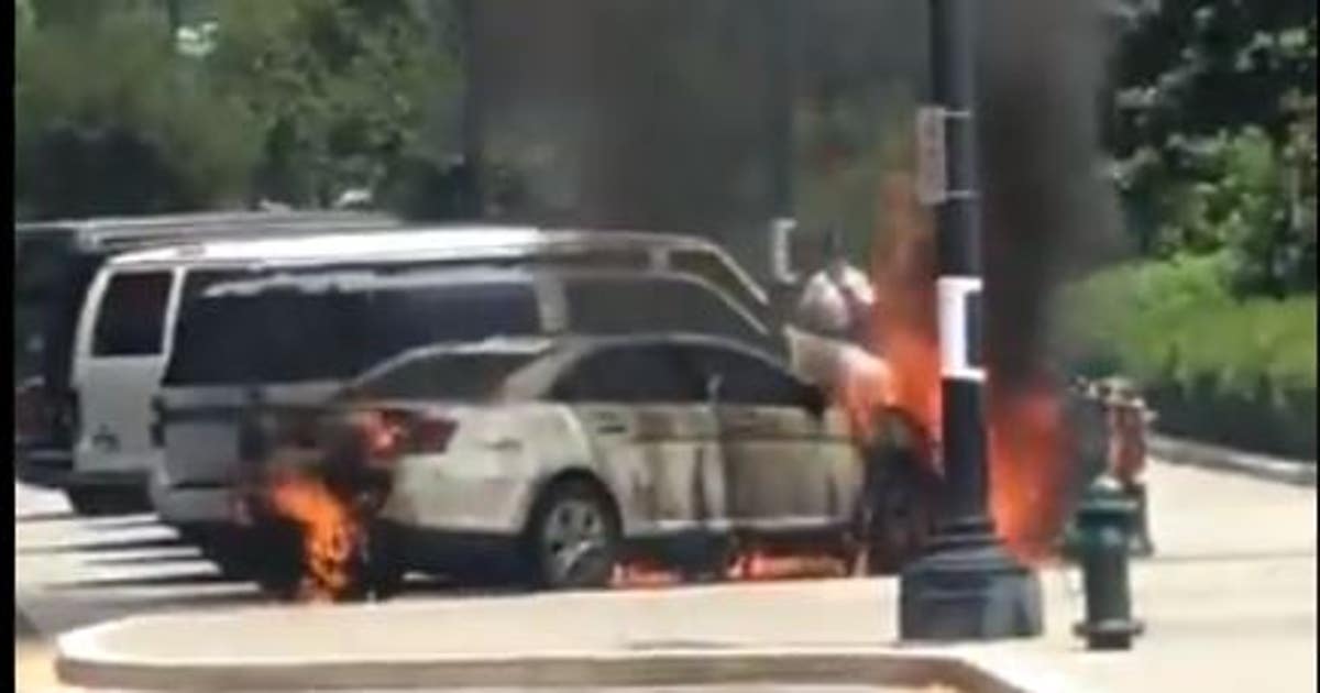 Police vehicle set on fire in DC near Supreme Court | FOX 5 DC