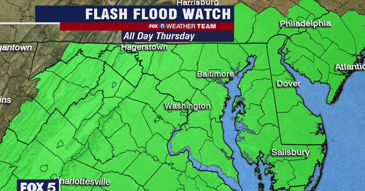 More storms possible Thursday; Flash Flood Watch for DC region | FOX 5 DC