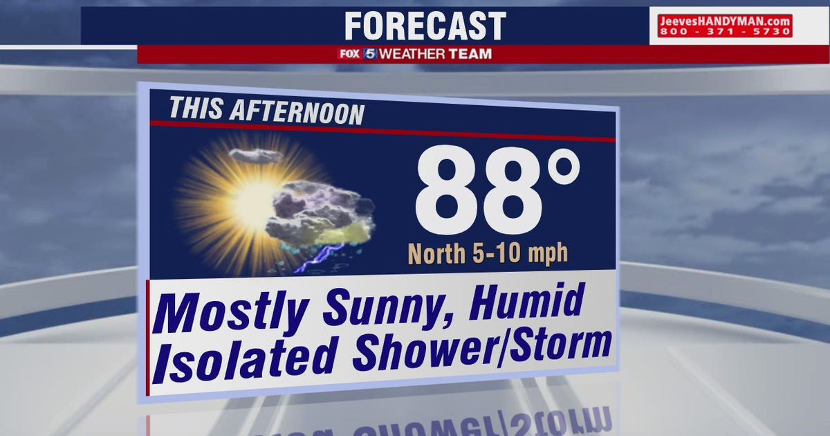 Hot and humid Wednesday with highs in the 80s; isolated showers and ...
