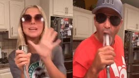 Daughter pranks dad in hilarious TikTok lip-syncing duet