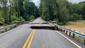 Southern Maryland bridge shut down after floodwaters devour large sections