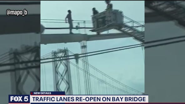 Traffic lanes reopen on Bay Bridge