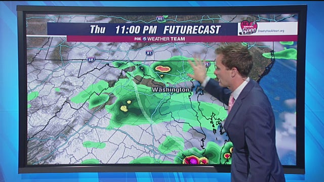 Heat, humidity back Thursday; chance for scattered afternoon thunderstorms