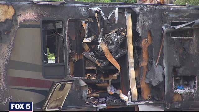 Criminal investigation underway after man's COVID-19 mobile testing lab stolen, wrecked and caught on fire