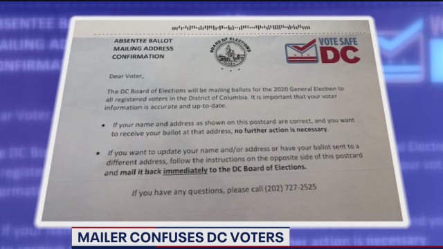 DC mailer sent to voters causing confusion, concern