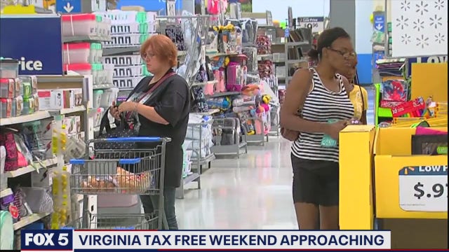 Virginia's sales tax holiday weekend to start Friday