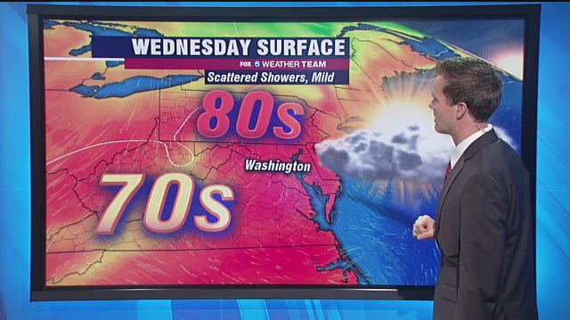 Morning showers Wednesday; sun returns by afternoon