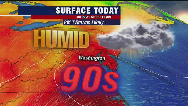Heat and humidity Friday with highs in the 90s; scattered afternoon thunderstorms