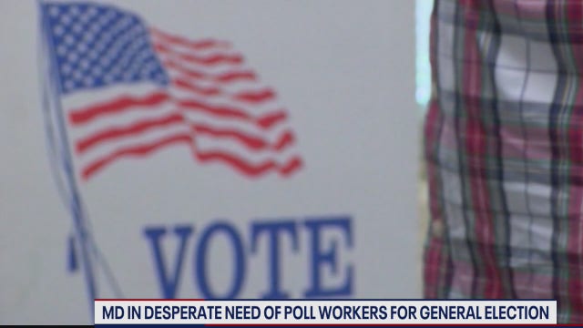 Maryland struggling with shortage of poll workers ahead of November election