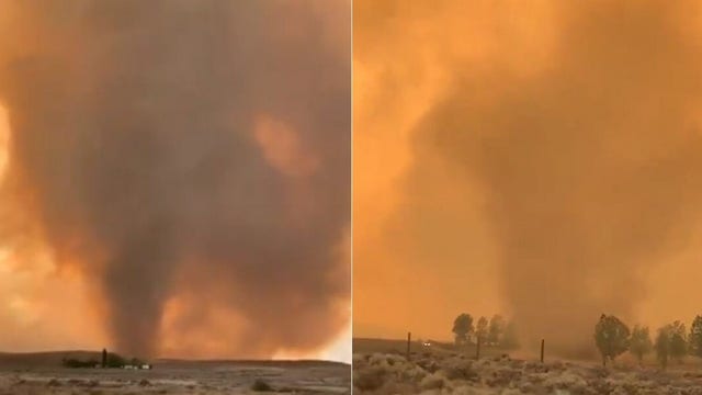 Fire tornado warning grips California as wildfire explodes