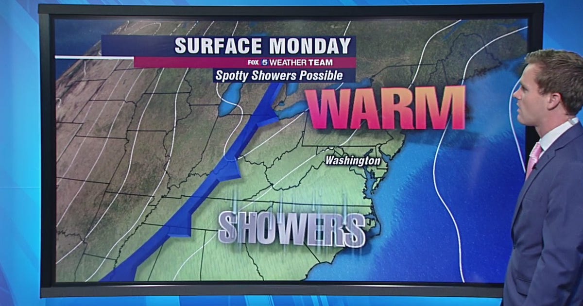 Sunny, warm Monday with some evening showers possible | FOX 5 DC