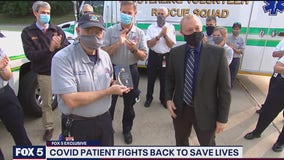 Virginia paramedic who nearly died battling COVID-19 back on the job