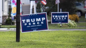 Massachusetts man puts up electric fence to protect Trump 2020 lawn sign