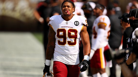 Washington's Chase Young misses practice, may not play vs. Ravens