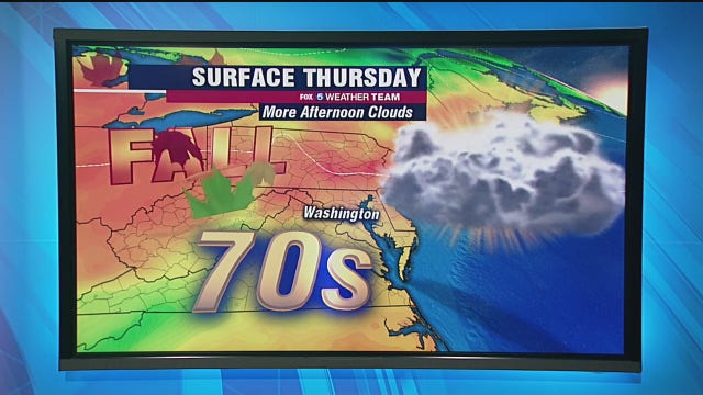 Cloudy but dry Thursday with mild temperatures in the upper-70s