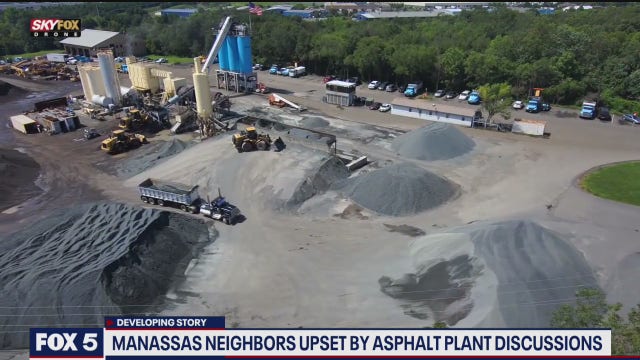 Manassas neighbors upset by asphalt plant discussions