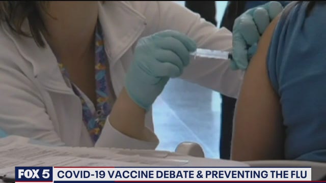 COVID-19 vaccine debate continues across DC region; doctors stress importance of getting flu shot