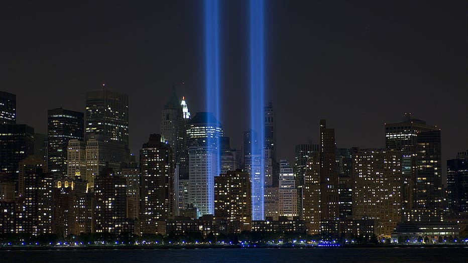 World Trade Center Memorial Lights - September 11, 2005