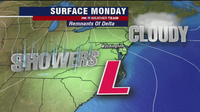 Rainy Monday as Hurricane Delta’s remnants move across DC region