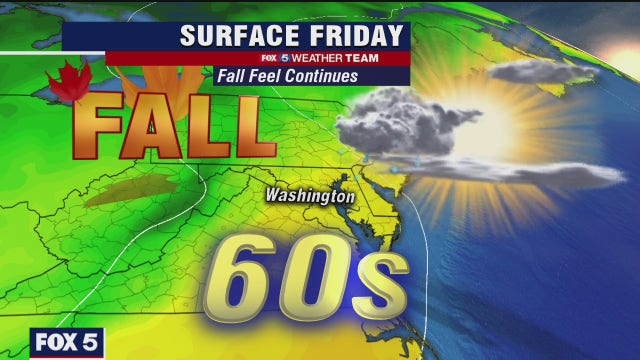 Rain clears Friday morning; sunny, cool and dry through the weekend