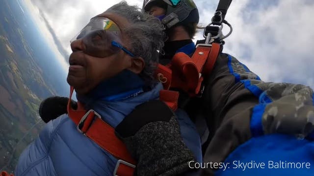 Howard County 102-year-old celebrates birthday by skydiving