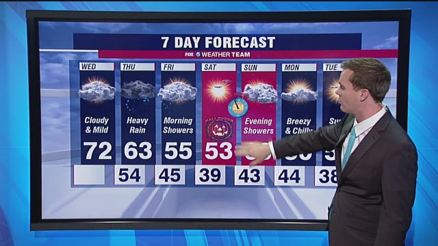 Cloudy, mild Wednesday with highs in the 70s