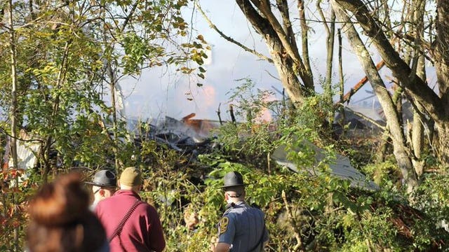 Massive fire burning after building explosion in Virginia